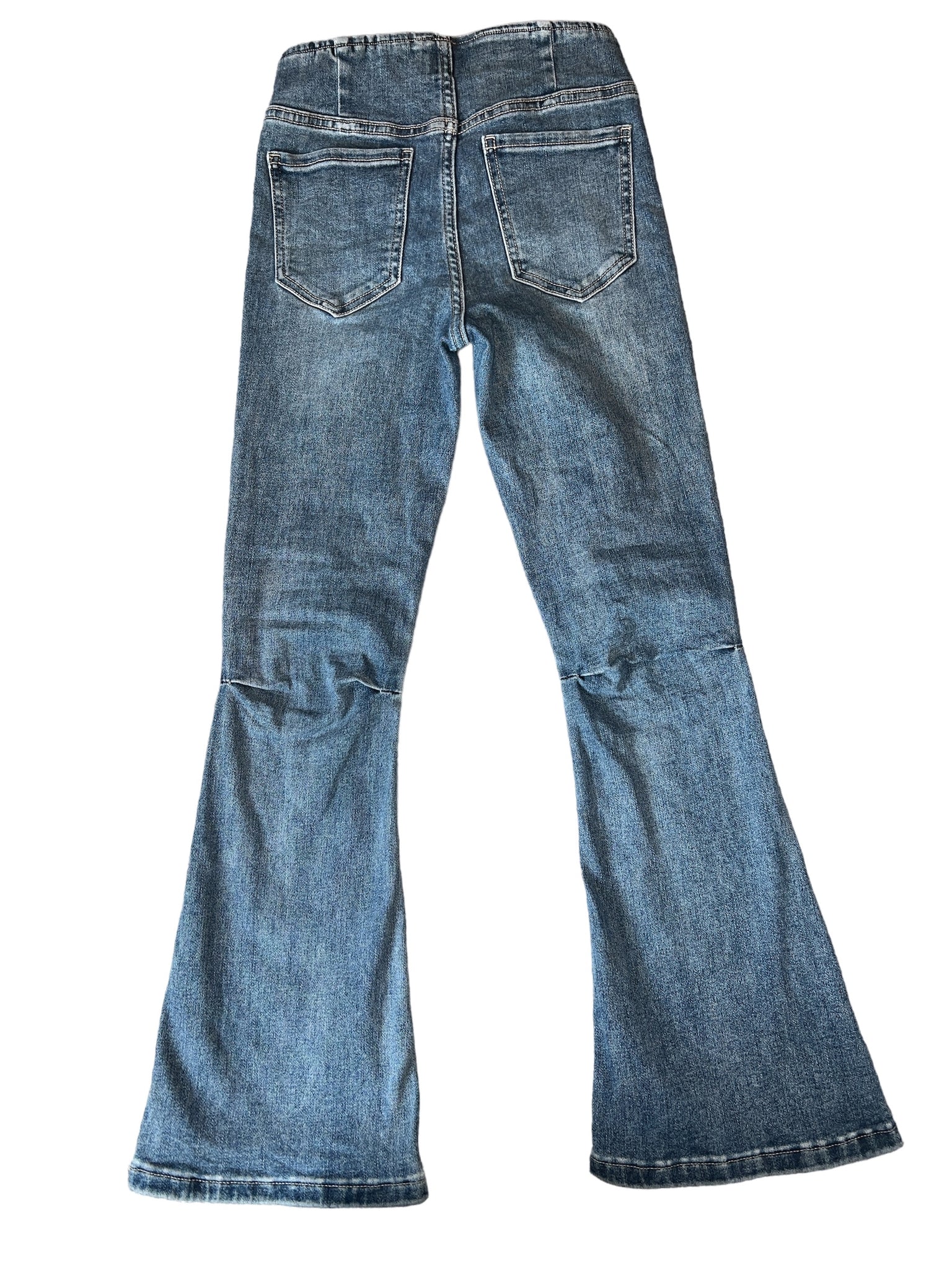 Kids Girls Flared Jeans Trousers Elastic High Waist Stretch Bell-Bottom  Denim Pants Retro Wide Leg Flare Denim Long Pants 2-13 Years - Walmart.com